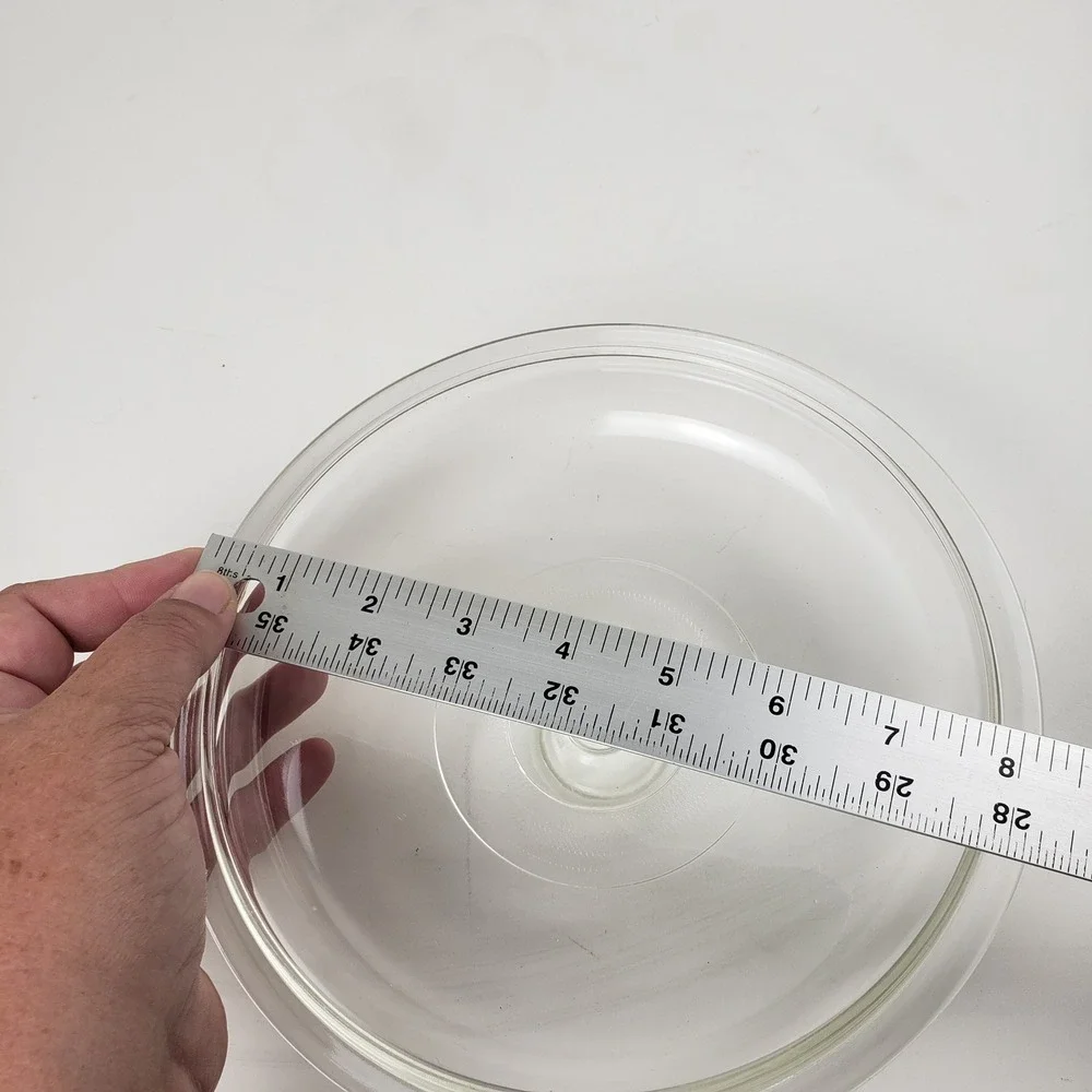 Pyrex 407 Clear Glass Replacement Lid Round Casserole Bowl Cover 8.25 Inch